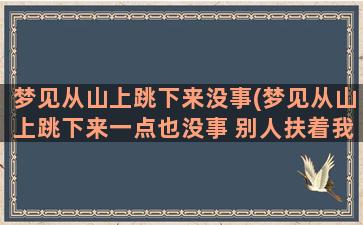 梦见从山上跳下来没事(梦见从山上跳下来一点也没事 别人扶着我)